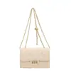 Moda nueva primavera y verano 2023 bolsa de mensajero pequeña cuadrada de hombro con cadena y patrón de diamantes para mujer admite venta al por mayor en grandes cantidades y lotes mixtos