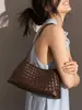 2025 Nuevo Diseño de Nicho de Verano Bolso Tejido de Gran Capacidad Bolso Marinero Francés Bolso de Hombro/Axila para Vacaciones Relajadas