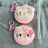 Monedero de felpa de gatito KT lindo, llavero de muñeca de dibujos animados, bolso pequeño, accesorio para estudiante, bolso de mano pequeño, disponible para venta al por mayor