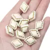 Acrílico Francés Retro Pintado Dorado Cuentas Planas Cuentas Redondas Hecho a Mano DIY Joyería Pulsera Collar Colgante Accesorios Cadena para Teléfono Móvil