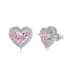 Pendientes Anillo Collar Plata Esterlina S925 Transfronterizo Europa y Estados Unidos Mujer Exquisito Amor Lleno de Incrustación de Zirconio Moda Sentido de Alta Gama Traje
