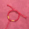 Pulseras Semi-Terminadas para Bebés y Niños Se Pueden Usar con Cuentas, Accesorios de Colgantes de Oro Duro, Pulseras Rojas de Cuerda Tejidas a Mano para DIY