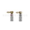 Plug Banana Shell de Alumínio Cotovelo 90 Sem Solda Áudio Áudio 4MM Cobre Banhado a Ouro Plug Banana Curvo Shell de Alumínio