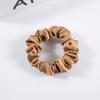 Anillo de Cabello de Satén Marrón Transfronterizo Cuerda para el Cabello Estilo Francés Sencillo para Mujer Color Sólido Cuerda para Atar Cuerda para el Cabello Tendón de Goma Anillo del Intestino Delgado