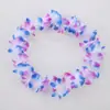Guirlanda de pescoço de pétalas de flor artificial havaiana, guirlanda colorida de tecido de poliéster, guirlanda para festa na praia do fabricante original