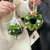 DIY de Natal Bastão Torcido Verde Pingente de Árvore de Natal Bolsa de Material Pingente para Presentes de Aniversário para Casais e Amigos