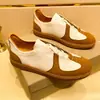 Tênis Casuais de Moda Novos Primavera/Verão 2026 Clássicos Versáteis Sapatos de Treino Alemães Couro Genuíno Respirável Cadarço Sapatos Forrest Gump Masculinos
