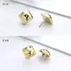 Pendientes Cuadrados Geométricos de Plástico ABS Casuales, de Moda y Versátiles, Exquisitos Pendientes de Clip Triangulares Versátiles para el Día a Día