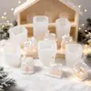 Pequeño adorno de escritorio casa de nieve casa recuerdo regalo arreglo de escena en miniatura tema de escena navideña molde de silicona