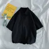 2021 Nueva camisa de manga corta para hombre estilo Hong Kong talla grande casual corte holgado ropa CY02