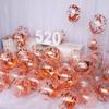Globos de látex redondos transparentes con lentejuelas de 12 pulgadas para fiestas navideñas, con decoración de escena, venta al por mayor, fabricantes de globos.
