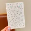 Adesivos de rosto de borboleta para crianças, adesivos de rosto brilhantes para meninas, adesivos de maquiagem com pedras preciosas 3D, pedras coloridas para performance de palco