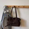 Bolsa Tote Casual Simple Retro para Mujer 2025 Invierno Nuevo Versátil Estilo Extranjero Textura de Alta Calidad Bolso de Hombro Único