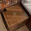 Tapete de mesa semi-transparente oco em PVC estilo chinês, tapete quadrado para mesa de cabeceira, toalha de mesa à prova d'água, à prova de óleo, lavável, personalizável