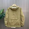 Nueva sudadera con capucha para hombre de otoño para el trabajo, con bolsillos grandes y de cremallera, chaqueta tipo pullover, abrigo casual de corte holgado, moderno