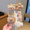 Outono e Inverno Novo Conjunto de Acessórios de Cabelo de Pelúcia para Crianças Gatinho e Urso Cor Café Rosa Presilha Lateral para Franja de Menina Presilha Clip