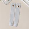 Calcetines de media para niña lazo jk negro calcetines de felpa verano lolita encaje calcetines largos para niños con zapatos de cuero