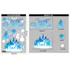 Adesivos de Natal Transfronteiriços Atacado Homem de Gengibre Bolas Penduradas Flocos de Neve Adesivos Estáticos Árvore de Natal Boneco de Neve Sinos Adesivos de Vidro