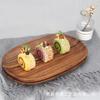 Plato de Cena Japonés para Encimera Bandeja de Almacenamiento para Panadería y Postres Plato de Sushi de Madera Maciza Bandeja de Horneado Vintage de Madera para Uso Doméstico
