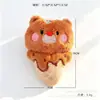 Colgante de Peluche de Helado Verano Muñeco Lindo de Cono Adorno Colgante Dibujo Animado Femenino Decoración de Empaque Llavero