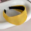 Faixa de Cabelo Plissada Texturizada de Cor Sólida Vintage, Faixa de Cabelo de Tecido Largo Listrado, Versátil para Lavar o Rosto, Maquiagem e Gerenciar o Cabelo