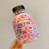 Coloridos pasadores de pelo de pulgar estilo coreano para niños y niñas, lindas diademas, dulces cordones para el pelo de niños, gomas elásticas de alta elasticidad, accesorios para el pelo