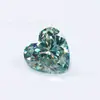 Moissanita Azul en Forma de Corazón, Moissanita Azul Colorida en Forma de Corazón de 0.5-3 Quilates Piedra Suelta con Certificado y Bolígrafo de Diamante