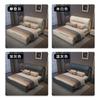 Cama de couro de luxo leve italiana Quarto principal Apartamento grande e pequeno Cama de casal 1,8 metros Cama de casamento Moderno Armazenamento Simples Bolsa Macia Cama de Couro