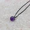 Collar de clavícula de amatista y cristal de fresa natural para mujer y hombre. Un truco de suerte. La flor de durazno ayuda a una pareja sana, un regalo para el mejor amigo.