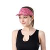 Novo chapéu de topo de ar respirável com proteção solar para esportes de corrida ao ar livre, aba longa alargada, tira guia de suor, chapéu de sol portátil de secagem rápida para mulheres
