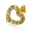 Nova Moda Leve Luxo Vazado Cravejado com Diamantes Colar de Coração para Mulheres, Versátil e Elegante, Brincos Banhados a Ouro 18K Atacado