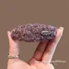 Pinza de Pato Morada de Lana Sintética de Moda para Flequillo, Nuevo Estilo Otoño e Invierno, Pinza Elegante para el Cabello, Accesorio para el Cabello, Pinza Estilo Coreano
