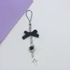 Corrente de Celular Borboleta Cruzada para Menina Doce e Descolada Design de Nicho Estilo Japonês Retro Pingente Guben Chaveiro