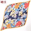Verão Nova Moda Fresco Natural Estampa Floral Feminino Fino Lenço Quadrado 70 Lenço de Seda
