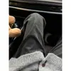 Pantalones de Arroz Glutinoso Americanos Caídos para Hombre Primavera y Otoño Estilo Rebelde Guapo de Gama Alta de Pierna Ancha Estilo Perezoso Color Sólido Pantalones de Chándal de Punto