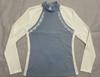 Traje de golf de manga larga con cuello semi-alto de bloques de color, fino, transpirable, para verano, running, curva, alta elasticidad para mujer, deportes al aire libre