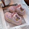Sapatos de prancha infantis cano baixo 2025 primavera e outono novos sapatos para meninos e meninas tênis respirável rede nome sapatos de treinamento moral sapatos