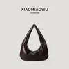 Nuevo Bolso de Mano de Cuero Suave para Mujer para el Trabajo Casual Bolso Dumpling Retro Versátil Simple Bolso de Hombro Bolso de Axila Sensación de Alta Gama