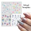 Cross-border Novos adesivos de Nail Art em Papai Noel Floco de Neve Alce Linha Flores 4 Médio Marca D'água Adesivos de Unhas