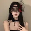 Máscara de flor negra, accesorio de disfraz para baile de máscaras, máscara de media cara para fiesta/fiesta anual, antifaz, máscara nocturna de maquillaje.