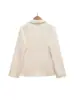 Ropa Nueva de Otoño 2025 para Mujer Europea y Americana Transfronteriza, Estilo Ligero y Maduro, Moda de Dama, Traje Versátil Blanco Crudo, Chaqueta de Punto