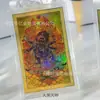 Ouro 999 Oito Santos Padroeiros Thangka Colorido Adesivo para Celular Zodíaco Benmingfo Deus da Riqueza Amuleto Dourado