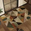 Alfombrilla de baño tejida estilo retro de tierra de diatomeas, absorbente, antideslizante, de secado rápido, adecuada para el baño, la entrada, y fácil de limpiar y mantener