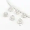 Cuentas de calabaza de oro real de 18 quilates que conservan el color, microincrustadas con circonita, bola hueca, cuentas de sandía, accesorios de espaciador de bola de diamante para joyería DIY C45