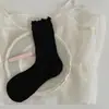 Calcetines Finos de Encaje Floral Calados para Primavera y Verano, Calcetines de Algodón Lisos de Encaje Estilo Ballet Japonés, Calcetines de Media Pantorrilla Dulces para Niña