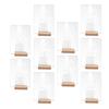BTU082 tablero rectangular de acrílico para mesa tablero rectangular para número de mesa de boda tablero para mesa de comedor base de madera UV tablero de asiento