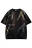 Camiseta de Verano para Hombre Tallas Grandes Ropa Casual de Moda para Hombre Camiseta Holgada Top Ropa Estampada Ins Ropa para Hombre de Manga Corta