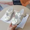 Sapatos de Couro para Meninas 2026 Primavera e Outono Novos Sapatos de Princesa para Crianças Laço Sapatos de Salto Alto Formais Sapatos Lolita