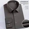 Camisa Social Casual de Malha Modal Cashmere Manga Longa 26 Nova Outono Masculina Cor Sólida Espessada Não Amassa