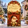 Decoración de Foto de Portada de Arco Navideño Cubierta de Tela Elástica de Seda de Leche Engrosada Cubierta de Puerta de Arco Personalizada para Fiesta Festiva